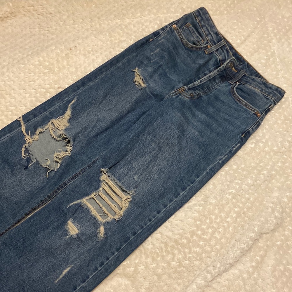 straight-leg jeans